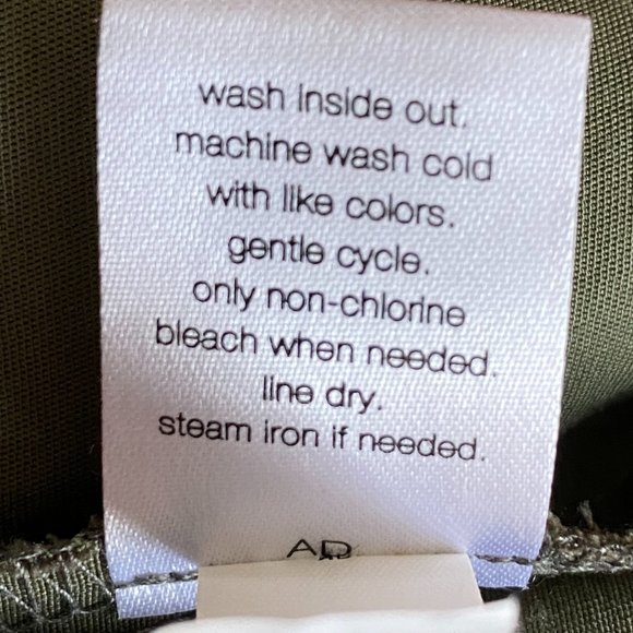 Elizabeth and James Utility Olive Green Cinch Waist Collar Windbreaker Jacket-M - Picture 13 of 14